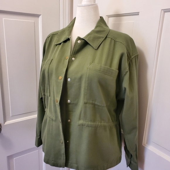 NWT Lucky Brand Army Green Spring/Fall Jacket Size Large, Retail $169.00 - Picture 2 of 14